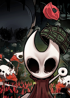 Hollow Knight Characters in Dark Forest