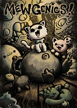 Mewgenics! Cute Cat Characters Poster