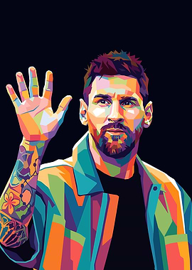 Lionel Messi Pop Art Portrait
