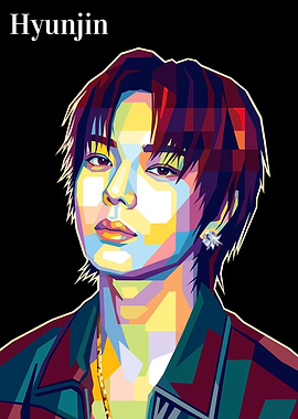 Hyunjin Pop Art Portrait