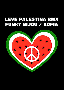 Watermelon Heart Peace Symbol