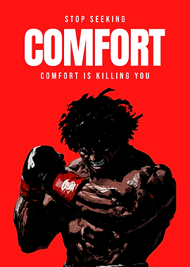 Boxer with Comfort Motivational Text
