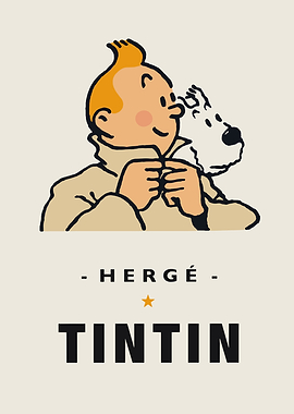 Tintin and Snowy Poster