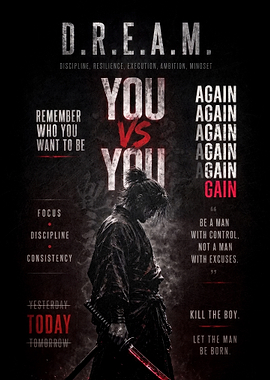 Samurai Motivation Poster