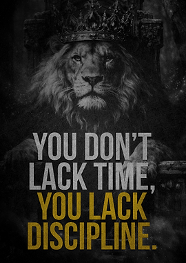 Lion King with Motivational Quote