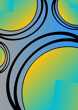 Abstract Gradient Circles and Lines