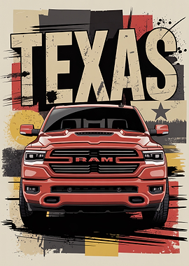 Texas Ram Truck Graphic