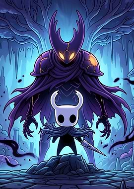 Hollow Knight Battle Illustration