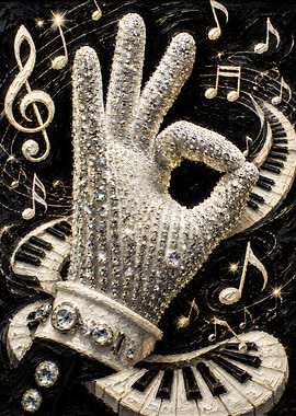 Michael Jackson's Diamond Glove and Music Notes