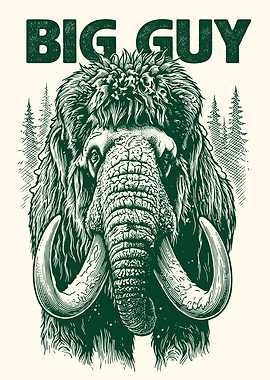 Big Guy Mammoth Illustration