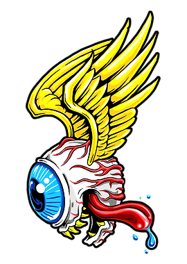 Winged Eyeball with Tongue