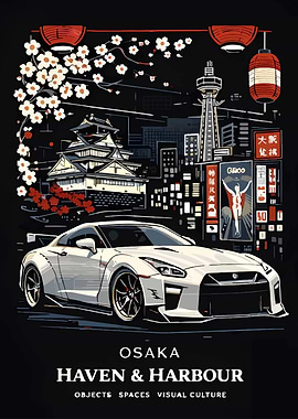 Osaka Car and Castle Art