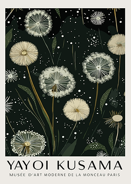 Yayoi Kusama Dandelion Poster
