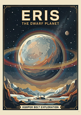 Eris Dwarf Planet Kuiper Belt Exploration Poster