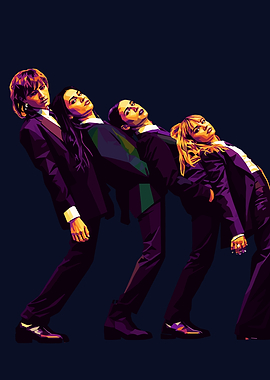 Måneskin Band in Pop Art Style