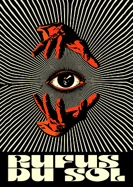 Rufus Du Sol Eye and Hands Poster