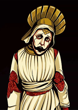 Sad Clown in Costume