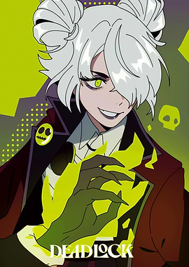 Anime character with green energy