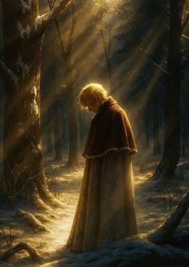 snowy forest at dawn saga