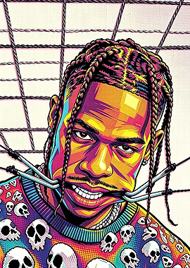 Travis Scott Pop Art Portrait