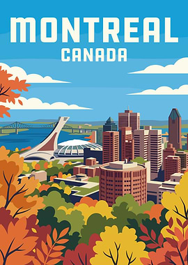 Montreal Canada Autumn Cityscape