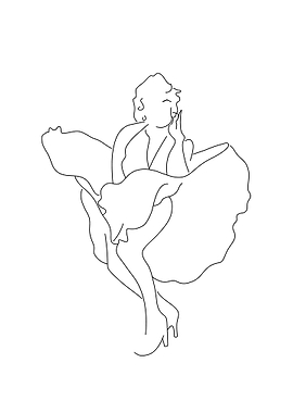Marilyn Monroe Line Art