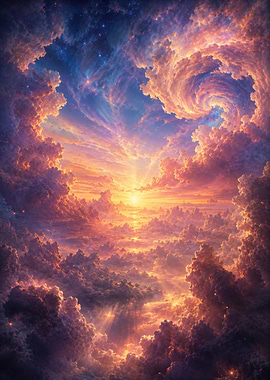 Celestial Sunset Sky