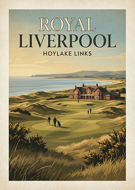 Royal Liverpool Hoylake Links Golf Poster