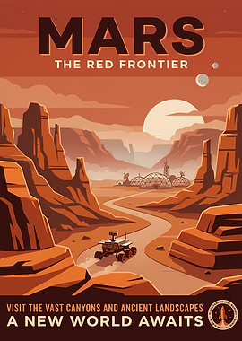 Mars The Red Frontier Travel Poster