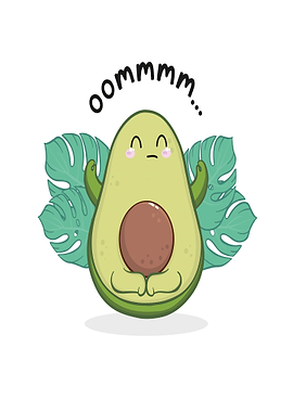 Cute Avocado Meditating