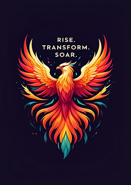 Phoenix with Inspirational Text