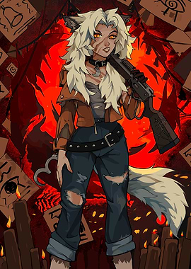 Deadlock Werewolf Woman with Shotgun and Handcuffs