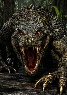 Fierce Dinosaur in Jungle
