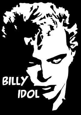 Billy Idol Stencil Portrait