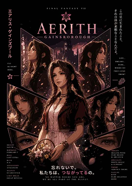 Aerith Gainsborough Final Fantasy VII Poster