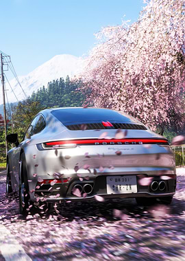 Porsche 911 Carrera S in Cherry Blossoms