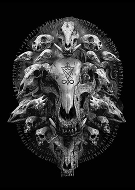 Occult Symbol with Animal Skulls