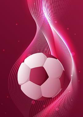Soccer ball with abstract background