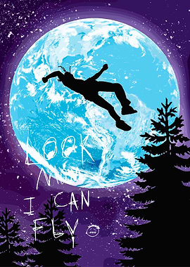 Travis Scott Man falling in front of Earth