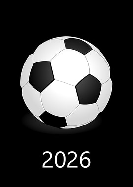 Soccer ball with 2026 text