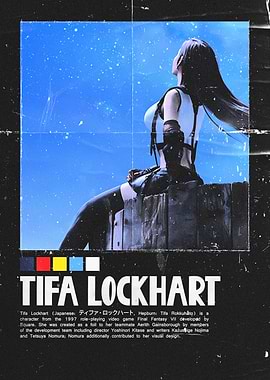 Tifa Lockhart Vintage Poster