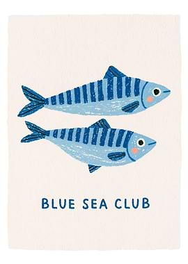 Two Blue Striped Fish