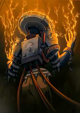 Electric Man with Lightning