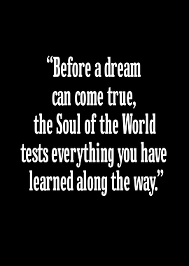 Inspirational Quote on Black Background