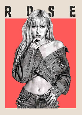 Rose Blackpink Denim Outfit