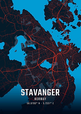 Stavanger City Map