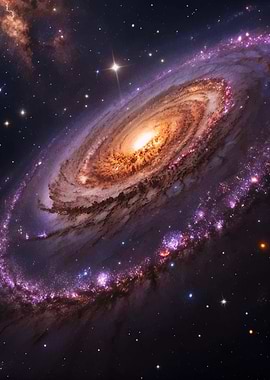 Spiral Galaxy in Deep Space