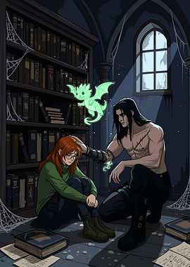 Deadlock Man comforts sad girl with dragon
