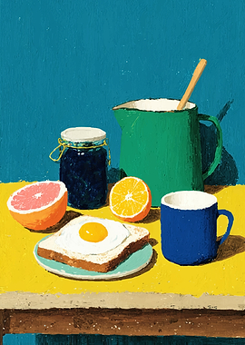 Still Life Breakfast Scene