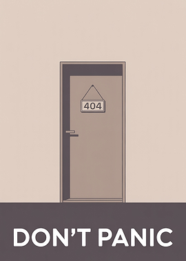 404 Door 'Don't Panic'